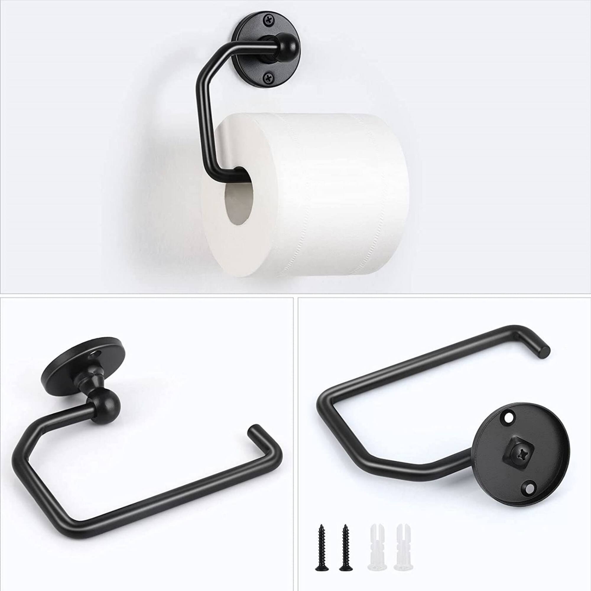 Stainless Steel Towel Ring & Toilet Paper Holder Set